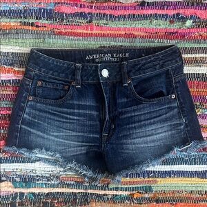 American Eagle Dark Blue Denim Shorts
